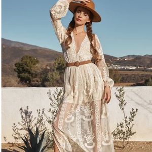 chinese dress ladies Lacey Belted Maxi Dress – Dominique Nicole Boutique main image 0